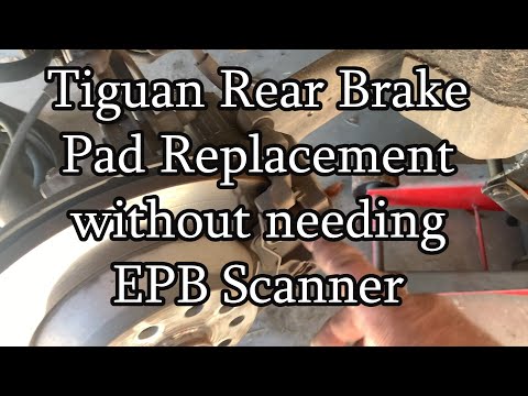 No Scanner Required - How to Replace VW Tiguan Rear Brake with Electric Parking Brake
