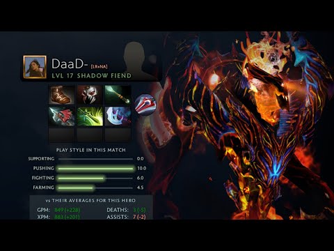 Dota 2 Replay 7.32D DaaD-'s Shadow Fiend DogChamp vs Ravens