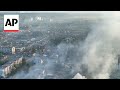 Rare drone footage shows town of Vovchansk in Ukraine's Kharkiv in ruins