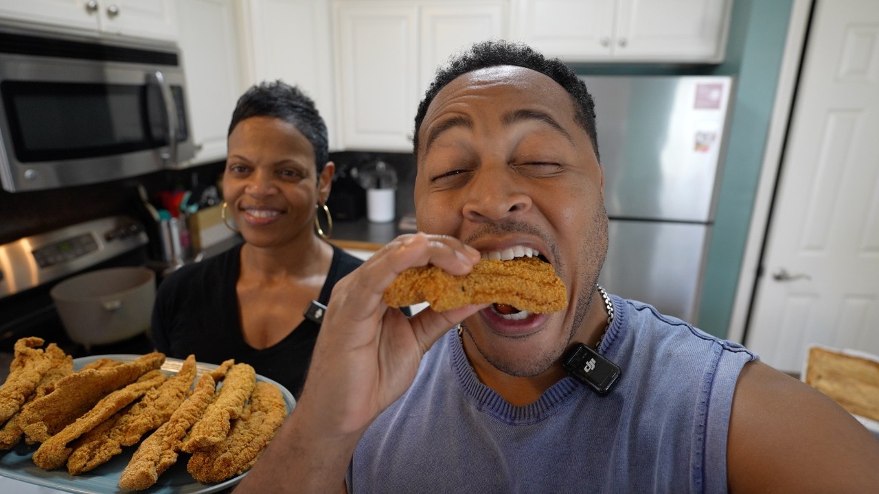I Tried My Mom's EXTRA CRISPY Southern Fried Catfish Recipe