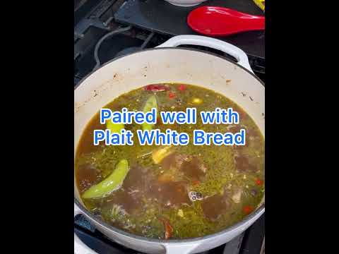 Guyanese 🇬🇾🇬🇾Pepper Pot with ox tail and beef cubes paired with crusty milk bread.