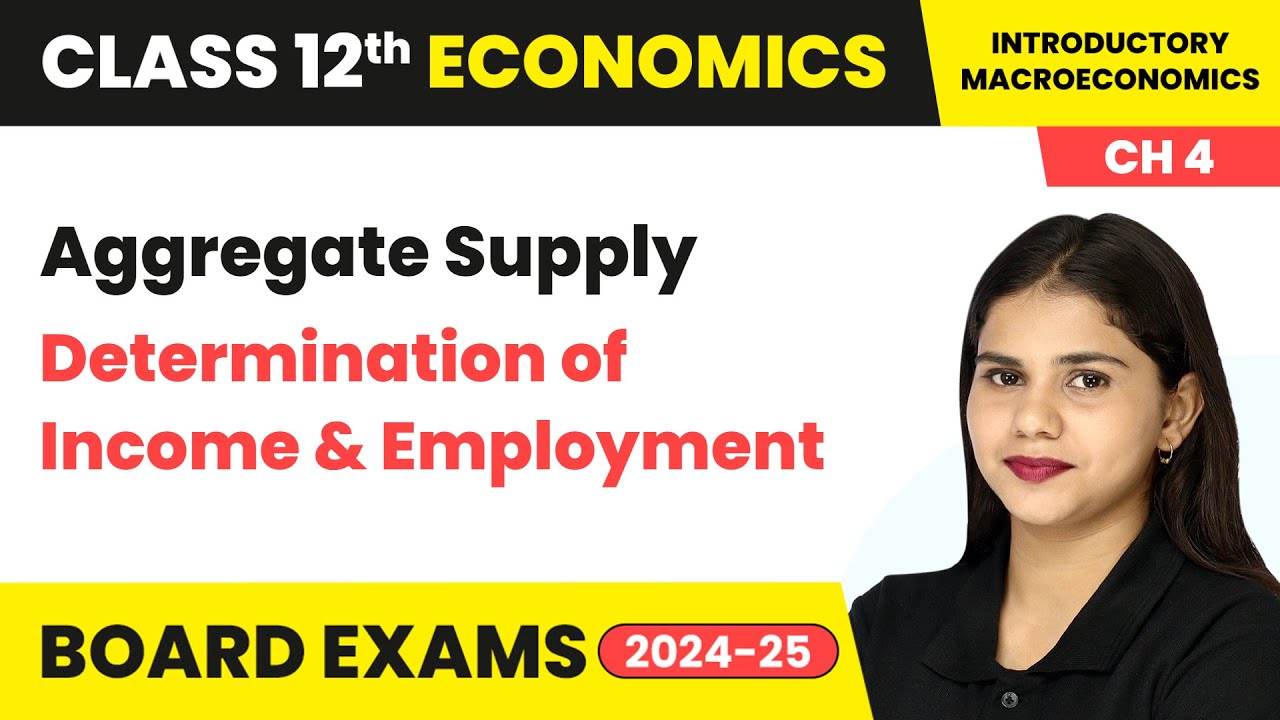 Aggregate Supply - Determination of Income & Employment | Class 12 Economics Chapter 4 | CBSE 2024