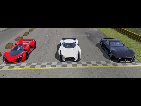 Nissan Concept 2020 Vision GT  vs  Ferrari F80 Concept  vs  Mercedes-Benz Vision GT Concept  @ Monza