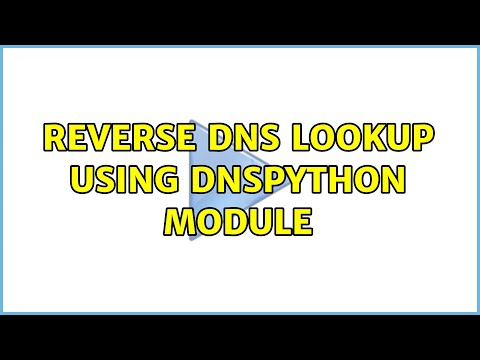 Reverse DNS lookup using dnspython module