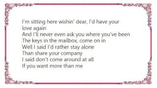 Buck Owens - Key&#39;s in the Mailbox Lyrics