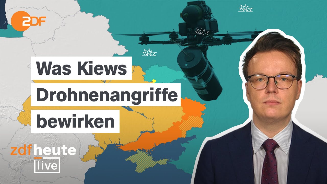 Militärexperte über Angriffe in Russland: So hart treffen ukrainische Drohnen Putin | ZDFheute live