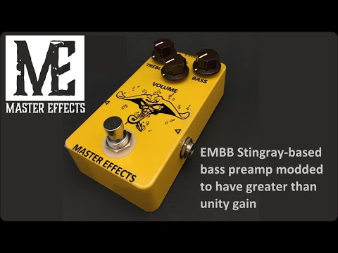 Master Effects Manta Ray EBMM Stingray type bass preamp pedal image 2