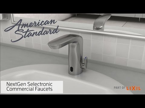 NextGen Selectronic® -  robinet sans contact, modèle de base et butée de sécurité SmarTherm + ADM, 0,35 gpm/1,3 L/min // BRUSHED NICKEL // YouTube Video