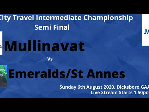 Marble City Travel Intermediate Champiosnhip Semi Final Mullinavat v St Annes/Emeralds