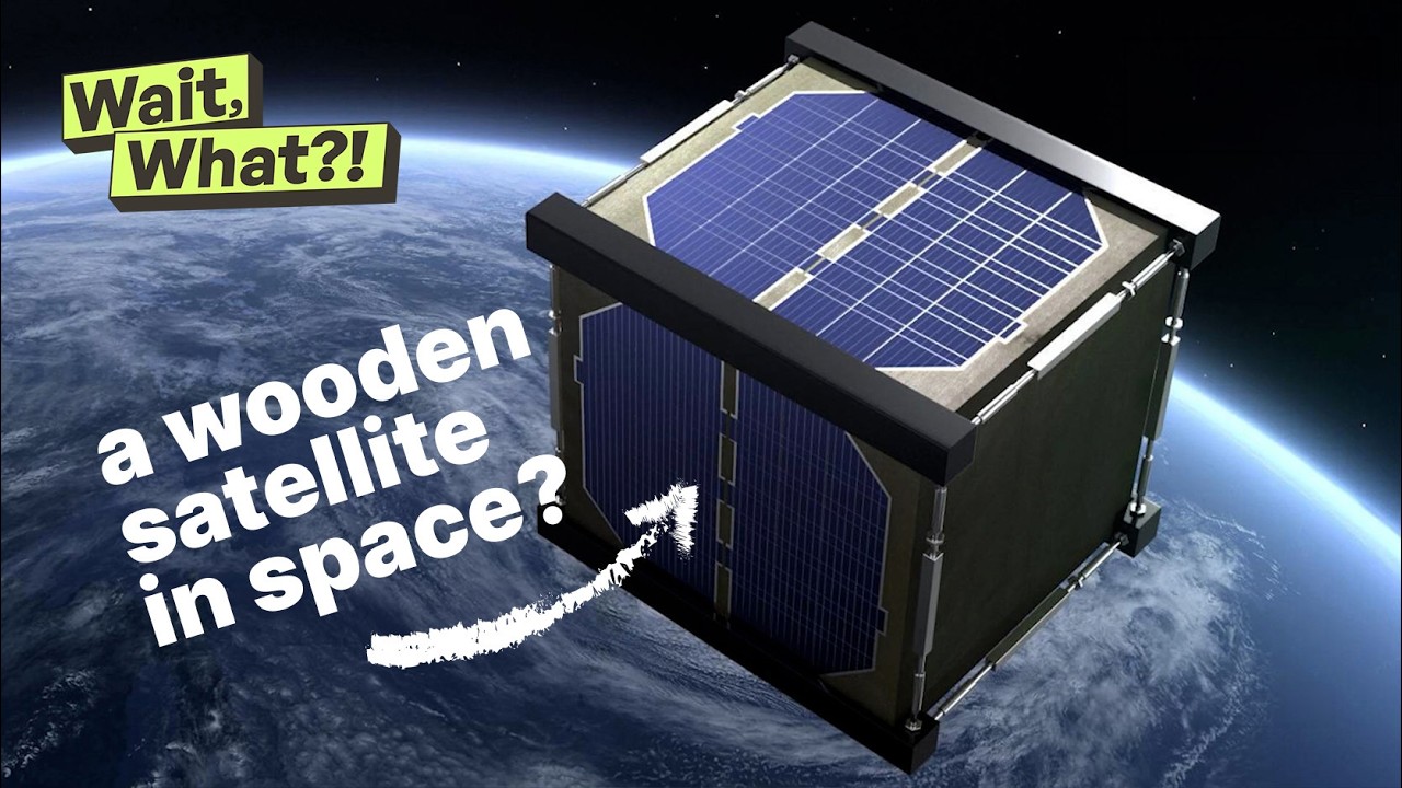 Wait, what?! A wooden satellite in space?