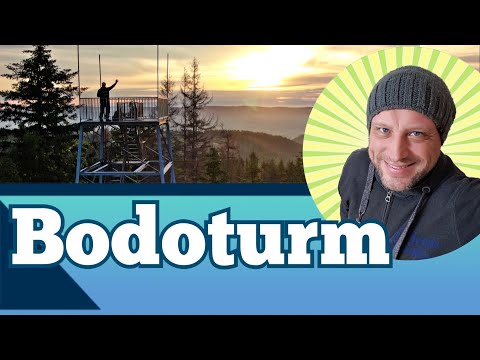 Bodoturm von oben im Sonnenaufgang - Wandern Breitenkamp zum Zimmertalskopf – Solling Vogler Drohne