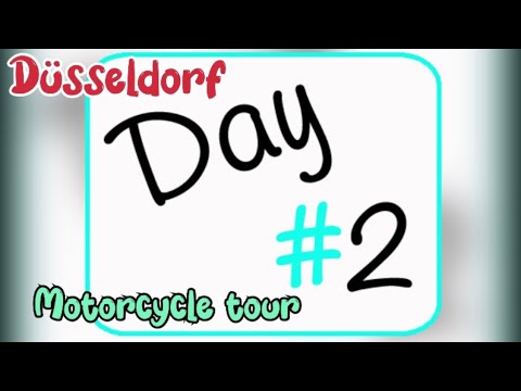 Motorcycle tour of Europe. Day 2. Brugge to Düsseldorf, Germany. VSTROM 1050, Africa twin, 1200GS.