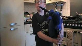 preview picture of video '9 year old Lewis playing the Bagpipes'