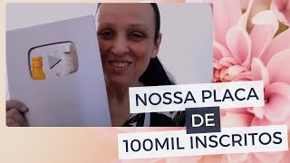 ABRINDO Minha PLACA de 100MIL Inscritos do YouTube! UNBOXING #100k #youtube #inscritos