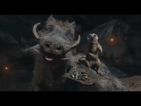 Sunset trailer still over Pride Rock, used to underscore reception montage in press