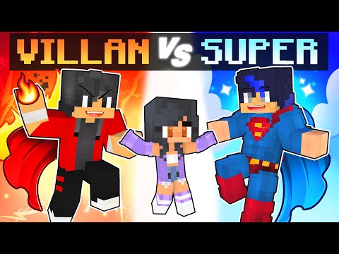 SUPERHERO vs VILLAIN Family of Aphmau in Minecraft! - Parody Story (Ein, Aaron, KC GIRL)