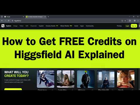 How to Get FREE Credits on Higgsfield AI Explained | Follow the steps to claim yours