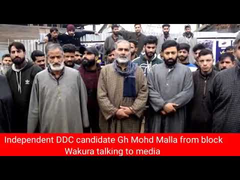 Independent DDC candidate gh mohd malla from block WAKURA talking to media