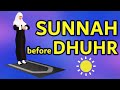 How to pray Sunnah before Dhuhr for woman (beginners) - with Subtitle
