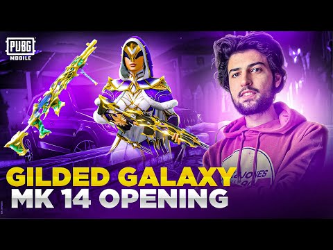 $8,000 UC - MY FIRST NEW MK14 SKIN 🔥OP LUCK OPENING😱 | GILDED GALAXY CRATE OPENING | PUBG MOBILE