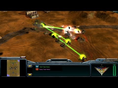 Generals Gentlemen Zero Hour [ArchonHawk] - Taz(Laser) vs Noobfighter(Tank) 1.06