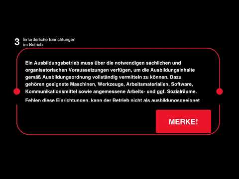 Lehrvideo Handlungsfeld 1 Eignung des Ausbildungsbetriebs AdA-Schein (AEVO)