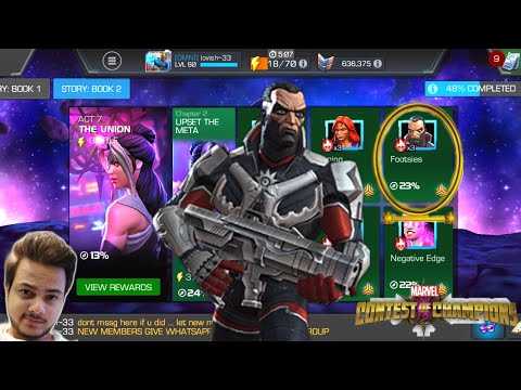 ACT 7.2.3 (Footsies) EASY PATH COMPLETION | MARVEL CONTEST OF CHAMPIONS GAMEPLAY IN HINDI |