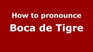 How to pronounce Boca De Tigre