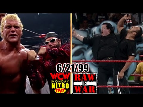 WWF RAW vs. WCW Nitro - June 21, 1999 Full Breakdown - 6 Days To King of the Ring - Sting vs. Sid