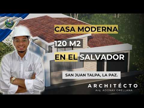 CASA MODERNA DE 120 M2 EN SAN JUAN TALPA, EL SALVADOR. 🇸🇻🏡😱