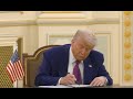 Trump participates in Saudi signing ceremony