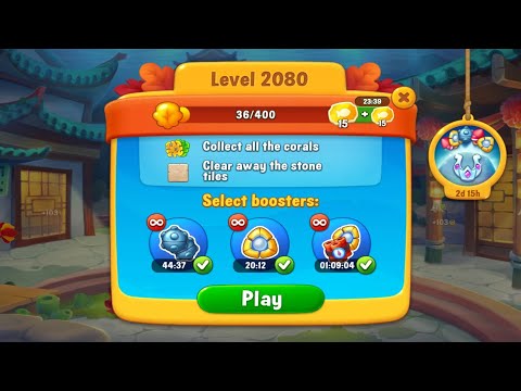 Fishdom Road to Get Turkey Family #05, Win Strikes 2080 - 2090, Using ALL FREE Power Ups