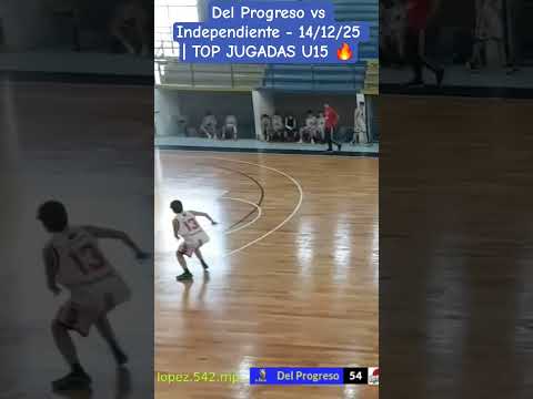 Del Progreso vs Independiente- 14/12/25 | TOP JUGADAS U15 🔥 #basketball #highlights