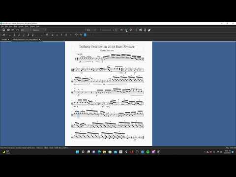 Infinity Percussion 2022 Bass Feature Transcription (Early Season)