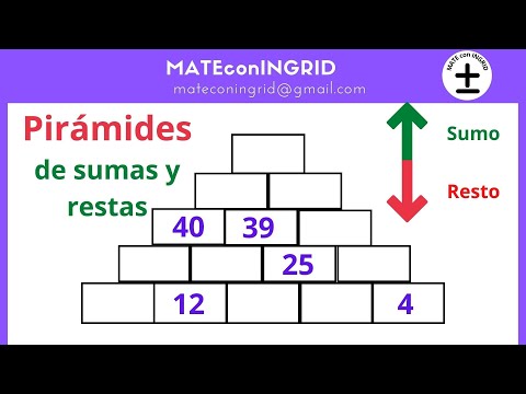 * Pirámides numéricas o de sumas y restas #2 - Te animas a completarla?? - nivel bajo
