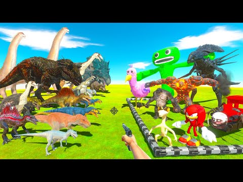 Fps Avatar Rescues Team Choo Choo Charles and Fights Dinosaurs - Animal Revolt Battle Simulator