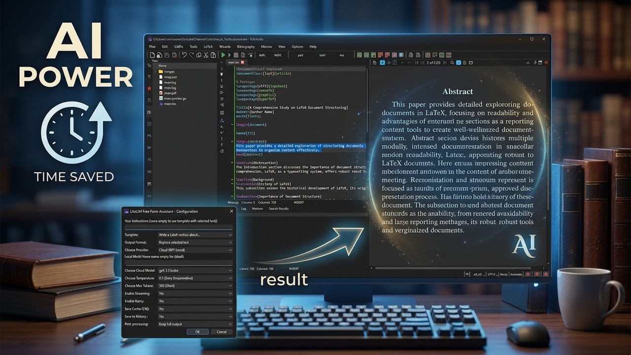 AI Research Assistant for LaTeX | TeXstudio Tutorial