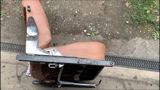 Mercedes R107 SL: Wymontowanie fotela i renowacja mechanizmu regulacji wysokości