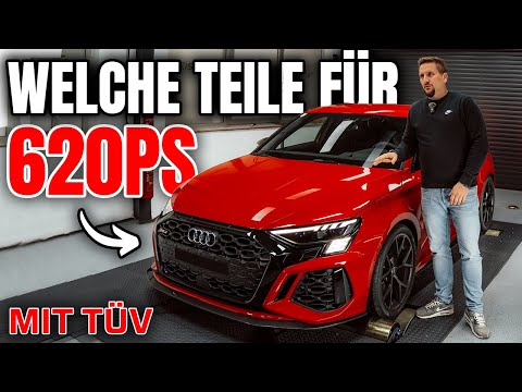 YOU NEED THESE PARTS FOR 620 HP IN THE AUDI RS3 8Y | TÜV approval | 4-inch exhaust system from tu...