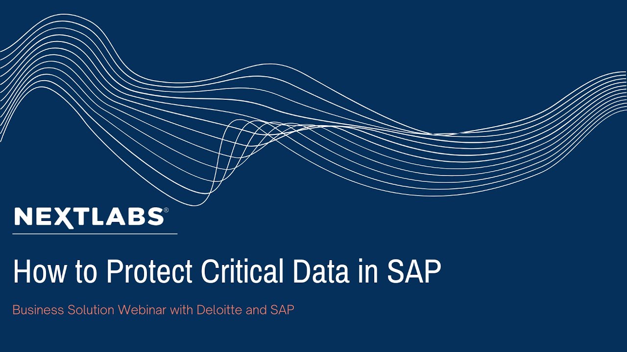 How to Protect Critical Data in SAP | Webinar with SAP and Deloitte