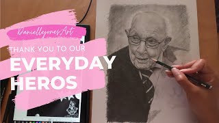 Download lagu Captain Tom Moore | Time Lapse Drawing | Thank you NHS mp3
