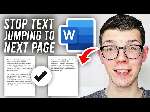 How To Stop Text Jumping To Next Page In Word - Full Guide