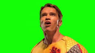 Arnold Schwarzenegger "here is subzero…now: plain zero" The Running Man (1987) green screen