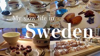 Vlog.54|北欧暮らし（ほぼ）1週間のFika☕️|フランス購入品🇫🇷|シナモンロールの日🇸🇪