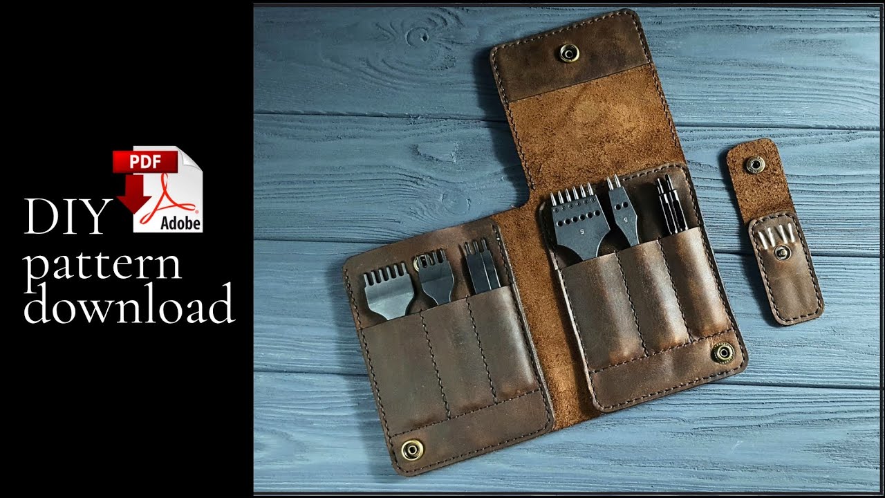 Making a Leather Tool Case | PDF Pattern | DIY Leather Punch Irons Holder & Organizer Tutorial