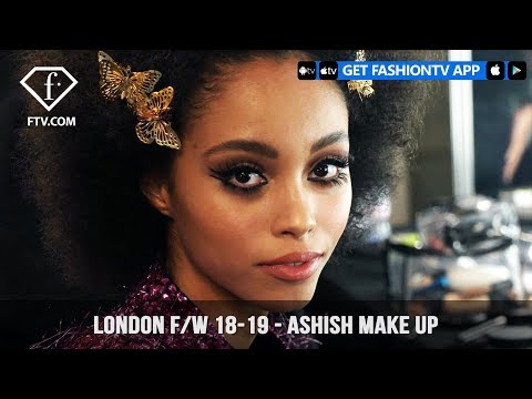 London Fashion Week Fall/Winter 18-19 - Ashish Make Up | FashionTV | FTV