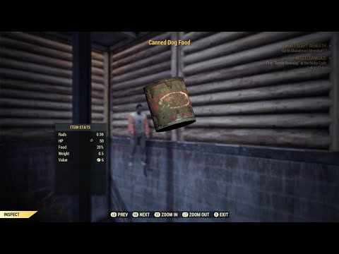 Fallout 76 Canned Dog Food Spawn Location Farm.