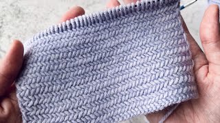 Super easy and cute knitting pattern "Herringbone Stitch"