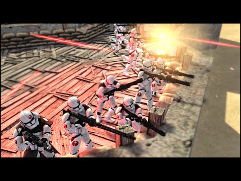 EPIC CLONE FORTRESS DEFENSE - Star Wars: Galaxy at War Mod Gameplay