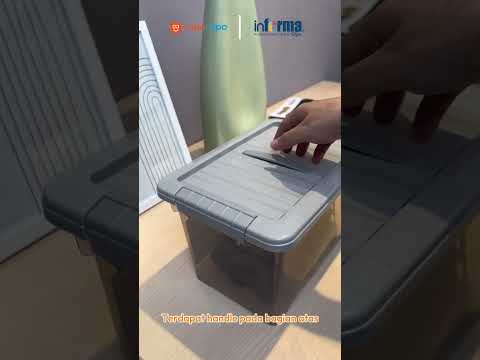 Gambar Informa Kotak Penyimpanan Dengan Tutup 32x22.5x20 cm - Abu-Abu